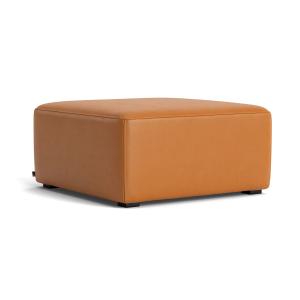 HAY - Mags Ottoman 02 (S), cuir Sense Cognac / coutures bla…