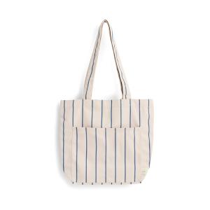 HAY - Outdoor Market Tote Bag M, beige à rayures bleues
