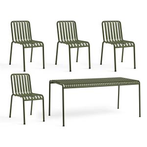 HAY - Palissade Table   4x Chair, olive