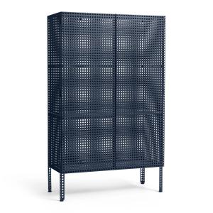 HAY - Perforated Cabinet L, bleu acier