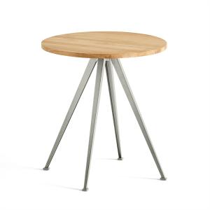 HAY - table bistrot Pyramid 21, Ø 70 cm, chêne huilé / beig…