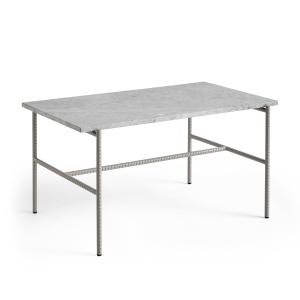 HAY - Rebar Table d'appoint rectangulaire, marbre gris / gr…