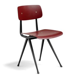 HAY - Result Chaise, chêne teinté brique foncé / noir