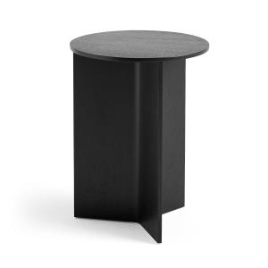 HAY - Slit Table Round High, Ø 35 x H 47 cm, chêne noir