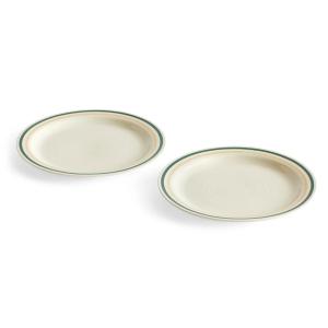 HAY - Sobremesa Assiette, Ø 24,5 cm, vert / sable (set de 2…
