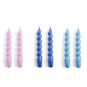 HAY - Spiral Bougies à tige, H 19 cm, lilas / bleu pourpre…