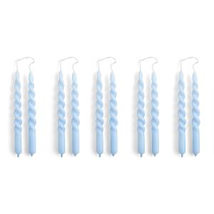 HAY - Spiral Bougies bâton mini, H 14 cm, bleu clair (set d…