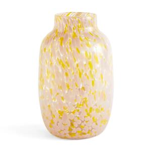HAY - Splash Vase L, Ø 17,5 x H 27 cm, light pink and yello…