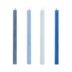 HAY - Square Bougies H 24 cm, blue / bordeaux (set de 4)