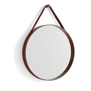 HAY - Strap Mirror No. 2, Ø 50 cm, brun foncé