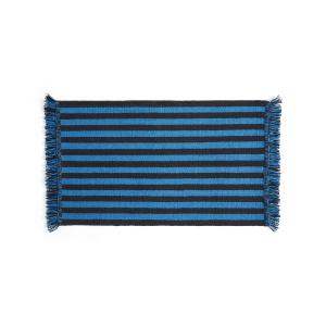 HAY - Stripes and Stripes Wool Tapis, 95 x 52 cm, bleu