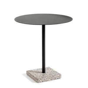 HAY - Terrazzo Table ronde Ø 70 cm, gris / anthracite