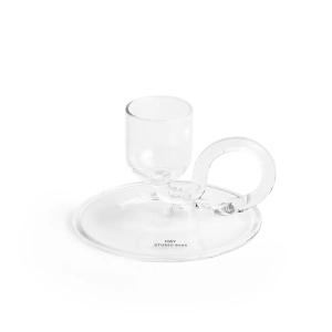 HAY - Tiny Bougeoir curved, Ø 7 x H 5 cm, transparent