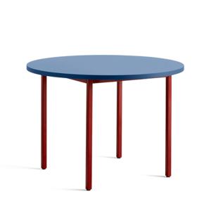 HAY - Two-Colour Table de repas ronde, Ø 105 cm, bleu / rou…