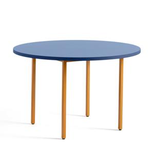 HAY - Two-Colour Table de repas ronde, Ø 120 cm, bleu / ocr…