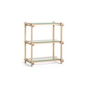 HAY - Woody Column Low, chêne savonné / verre clair