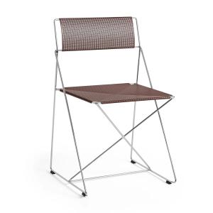 HAY - X-Line Chaise, Indoor, chromé / iron red