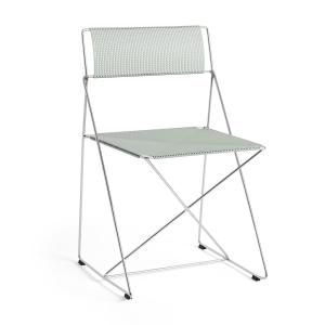 HAY - X-Line Chaise, Indoor, chromé / tilleul pale