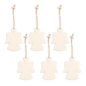 HEY-SIGN - Pendentif ange, blanc laine (set de 6)