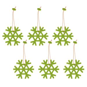 Hey-Sign - Pendentif Cristal de neige, vert mai (lot de 6)