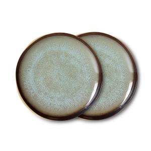 HKLiving - 70's Assiette, Ø 22 cm, contrast (set de 2)