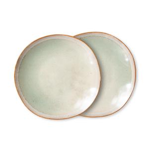 HKliving - 70's Assiette, Ø 22 cm, mist (set de 2)