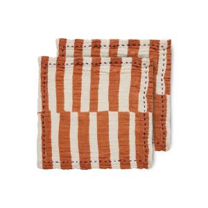 HKliving - Serviettes de table en coton, 30 x 30 cm, stripe…
