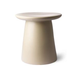 HKliving - Table d'appoint en faïence, Ø 40 x H 43 cm, crèm…