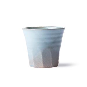 HKliving - Bold & Basic Mug en céramique, bleu / gris