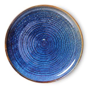HKliving - Chef Ceramics Assiette, Ø 26 cm, rustic blue