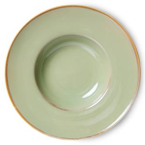 HKliving - Chef Ceramics Assiette à pâtes, Ø 28 cm, moss gr…