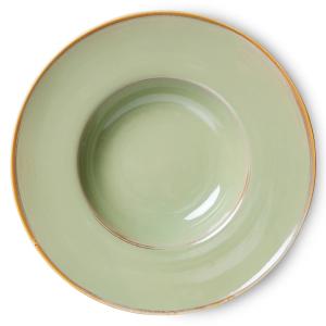 HKliving - Chef Ceramics Assiette à pâtes, Ø 28 cm, moss gr…