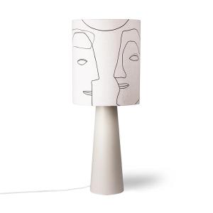 HKliving - Cone Pied de lampe de table, L, gris clair mat  …