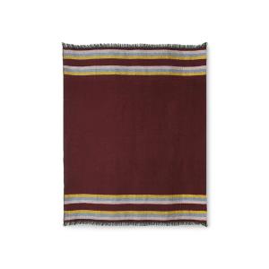 HKliving - DORIS Vintage Couverture, 130 x 150 cm, bordeaux