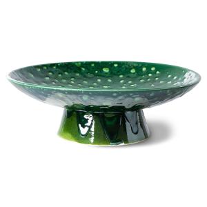 HKliving - Emeralds Bol avec pied, Ø 30 cm, dripping green
