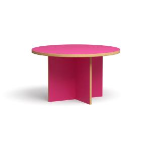 HKliving - Table de salle à manger, Ø 130 cm, raspberry