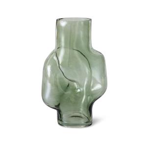 HKliving - Gleam Vase en verre high, olive