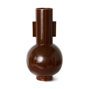 HKliving - Vase en céramique, L, espresso