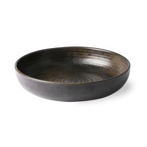 HKliving - Kyoto assiette creuse, Ø 21,5 cm, noir