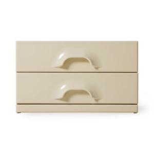 HKliving - Table de nuit avec tiroirs, cream
