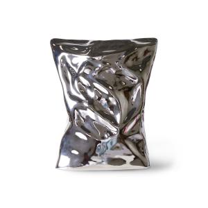 HKliving - Objects Bag of Crisps Vase, chromé