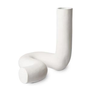 HKliving - Objects Twisted Vase, h 26 cm, matt white
