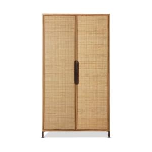 HKliving - Pioneer Armoire, 100 x 180 cm, rotin