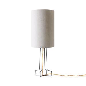 HKliving - Pied de lampe de table en métal   abat-jour en l…