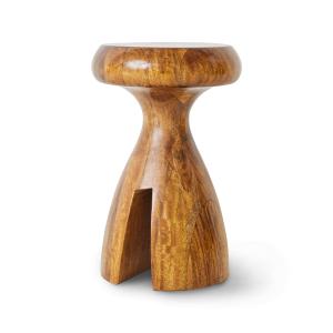 HKliving - Wooden Tabouret, chestnut
