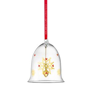 Holmegaard - Cloche de Noël 2021, H 10,5 cm, claire