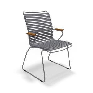 HOUE - CLICK Outdoor Dining fauteuil à haut dossier, gris f…