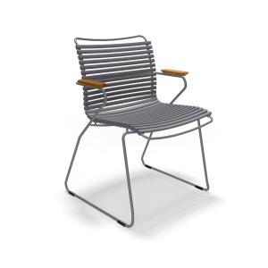 HOUE - CLICK Outdoor Dining fauteuil à dossier bas, gris fo…