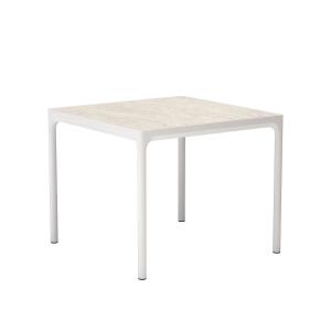 HOUE - FOUR Table d'extérieur, 90 x 90 cm, muted white / sh…