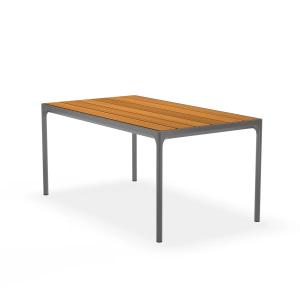 HOUE - FOUR Table d'extérieur, 90 x 160 cm, bambou / gris f…